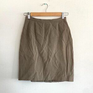 BARBARA BUI PARIS GREY BROWN PENCIL SKIRT VINTAGE SIZE 36 XS